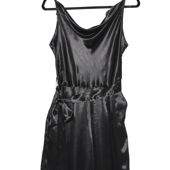 Anthropologie Alizia Cowl Neck Jumpsuit Black Large - Picture 2 of 4